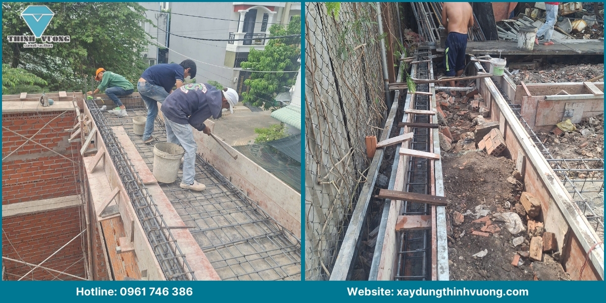 Quy trình xây dựng phần thô nhà phố quận 12 tại Thịnh Vượng